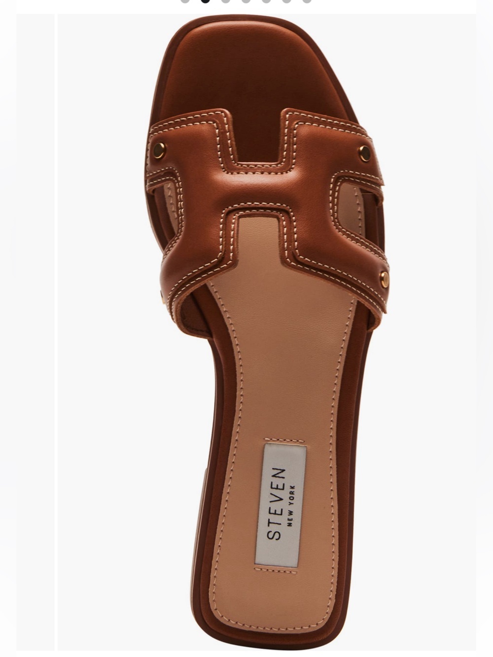 Steven New York Women's Tan Slide Sandals with Cutout Strap Detail sz8 - Picture 2 of 6